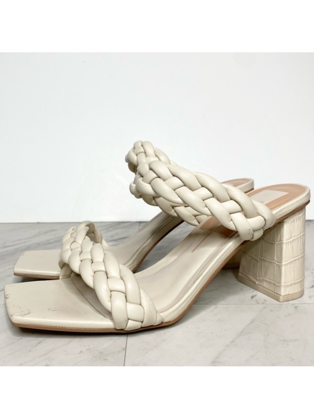 Dolce Vita Paily Braided Strap Faux Leather Heeled Sandal 11